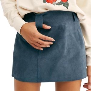 free people suede mod mini skirt